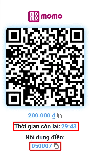 Mã QR momo