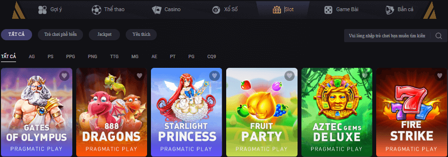 Sảnh slotgame bestk8