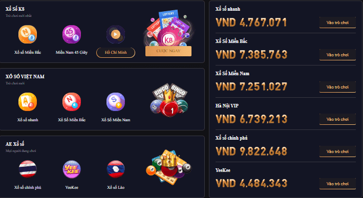 Xổ số online K8
