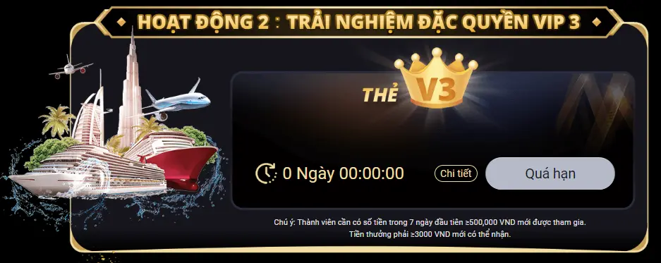 Trải nghiệm đặc quyền vip3